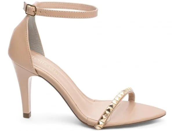 Sandália Salto Fino 9cm Tira com Tachas – foto principal