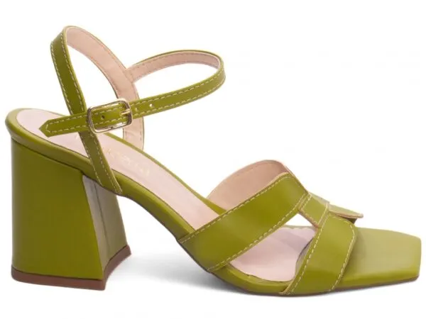 Sandália Salto Grosso 7cm Bico Quadrado – foto principal