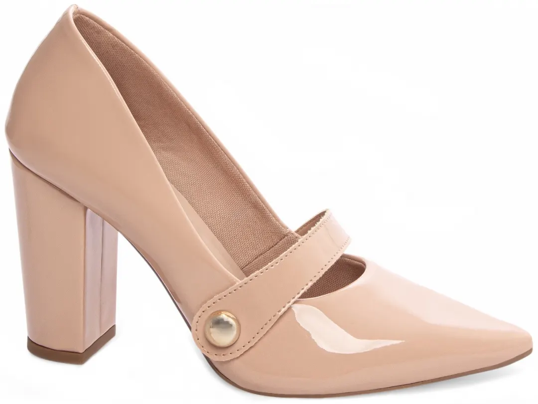 9eb9874aae2acf76f9f28bd9f31d917d.jpg Scarpin Verniz Salto Grosso 9 cm com Tira – cor Rose, vista lateral